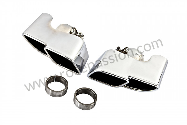 P213535 - Pair of square stainless steel tailpipes, 997 not s  for Porsche 997-1 / 911 Carrera • 2005 • 997 c2 • Coupe • Automatic gearbox