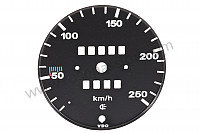 P213538 - Black speedometer dial, 911, 250 kph for Porsche 911 Classic • 1970 • 2.2s • Targa • Manual gearbox, 5 speed