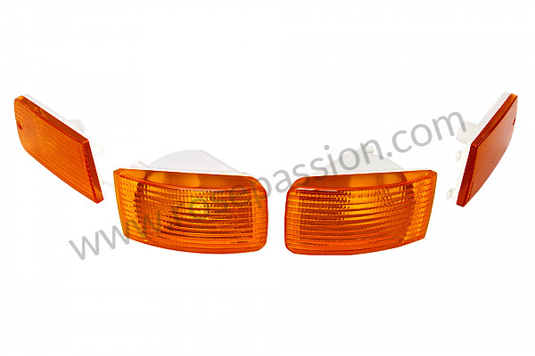 P222385 - Front orange indicator kit for 964 (2 indicators + 2 side glass elements) for Porsche 964 / 911 Carrera 2/4 • 1994 • 964 carrera 2 • Cabrio • Manual gearbox, 5 speed