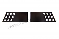 P232642 - Pair of black anodized, perforated interior door handles for Porsche 911 Turbo / 911T / GT2 / 965 • 1987 • 3.3 turbo • Coupe • Manual gearbox, 4 speed