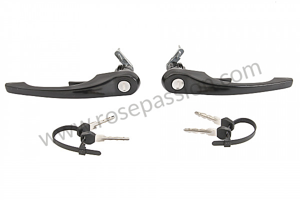 P232718 - Pair of black door handles for 911 with cylinder, but without key number (same key for both handles) for Porsche 911 Classic • 1972 • 2.4t • Coupe • Manual gearbox, 5 speed