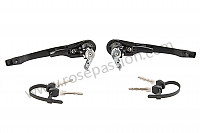 P232718 - Pair of black door handles for 911 with cylinder, but without key number (same key for both handles) for Porsche 964 / 911 Carrera 2/4 • 1992 • 964 carrera 2 • Cabrio • Manual gearbox, 5 speed