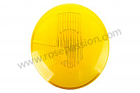 P240629 - Yellow headlamp glass for asymmetrical bosch headlamp, 356 for Porsche 356B T5 • 1960 • 1600 s (616 / 2 t5) • Cabrio b t5 • Manual gearbox, 4 speed