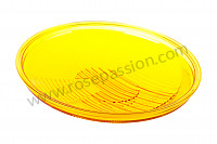 P240629 - Yellow headlamp glass for asymmetrical bosch headlamp, 356 for Porsche 356B T5 • 1960 • 1600 (616 / 1 t5) • Coupe b t5 • Manual gearbox, 4 speed