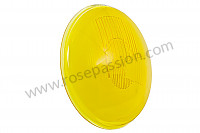 P240629 - Yellow headlamp glass for asymmetrical bosch headlamp, 356 for Porsche 356B T6 • 1963 • 1600 (616 / 1 t6) • Coupe reutter b t6 • Manual gearbox, 4 speed