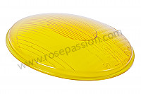 P240631 - Yellow headlamp glass for symmetrical bosch headlamp, 356 for Porsche 356B T6 • 1961 • 1600 super 90 (616 / 7 t6) • Roadster b t6 • Manual gearbox, 4 speed