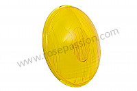 P240631 - Yellow headlamp glass for symmetrical bosch headlamp, 356 for Porsche 356B T6 • 1962 • 1600 (616 / 1 t6) • Roadster b t6 • Manual gearbox, 4 speed