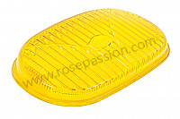 P240633 - Verre antibrouillard rectangle jaune pour Porsche 