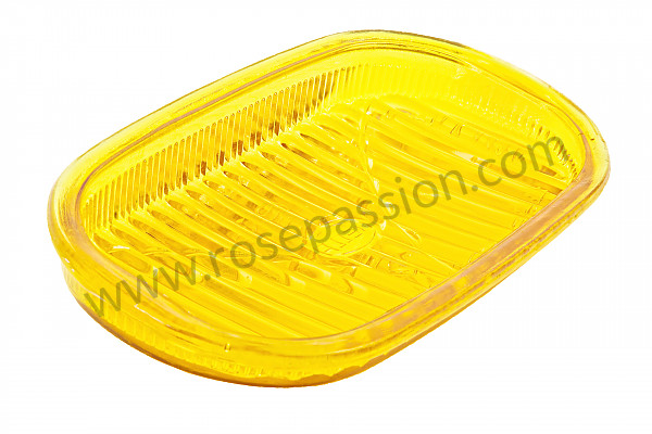 P240633 - Yellow rectangular fog lamp glass for Porsche 356B T5 • 1961 • 1600 super 90 (616 / 7 t5) • Cabrio b t5 • Manual gearbox, 4 speed