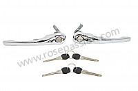 P244006 - Pair of chrome plated door handles for 911 with cylinder, but without key number (same key for both handles) for Porsche 911 Classic • 1972 • 2.4e • Coupe • Manual gearbox, 5 speed