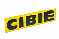P244115 - Cibie sticker (14.50cm by 3.3) for Porsche 997 Turbo / 997T / 911 Turbo / GT2 • 2009 • 997 turbo • Cabrio • Automatic gearbox