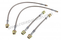 P247837 - Kit of 4 aviation hoses (for models without sports chassis) for Porsche 944 • 1990 • 944 s2 • Cabrio • Manual gearbox, 5 speed