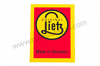 P247880 - Lietz luggage rack sticker, 356 for Porsche 356a • 1957 • 1500 carrera gs (547 / 1) • Coupe a t1 • Manual gearbox, 4 speed