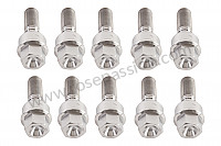 P252884 - Set of 10 titanium wheel screws dimension 35mm (for assembly with widener between 5 and 9 mm) for Porsche Boxster / 986 • 2003 • Boxster s 3.2 • Cabrio • Manual gearbox, 6 speed