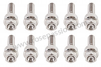 P252885 - Set of 10 titanium wheel screws dimension 40 mm (for assembly with widener between 10 and 14 mm) for Porsche 997-2 / 911 Carrera • 2012 • 997 c2 gts • Coupe • Manual gearbox, 6 speed