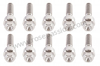 P252886 - Set of 10 titanium wheel screws dimension 45 mm (for assembly with widener between 15 and 20 mm) for Porsche Boxster / 986 • 2003 • Boxster s 3.2 • Cabrio • Manual gearbox, 6 speed