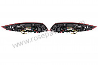 P254057 - Kit clignotant arrière rouge et noir à LED la paire pour Porsche 