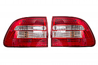 P254065 - Kit knipperlicht achteraan rood en wit met led per paar voor Porsche Cayenne / 955 / 9PA • 2006 • Cayenne v6 • Automatische versnellingsbak