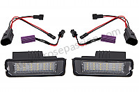 P254090 - Number plate light with led for Porsche 997 Turbo / 997T2 / 911 Turbo / GT2 RS • 2012 • 997 turbo s • Coupe • Pdk gearbox