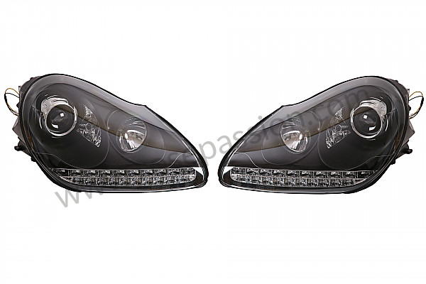 P257256 - Fanale allo xeno con led vetro fumé nero per Porsche Cayenne / 955 / 9PA • 2005 • Cayenne v6 • Cambio manuale 6 marce