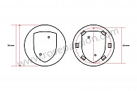 P258601 - Kit emblema de rueda para llanta fuchs origen 17 - 18 -19 pulgadas negro para Porsche 997 Turbo / 997T2 / 911 Turbo / GT2 RS • 2010 • 997 turbo • Cabrio • Caja pdk