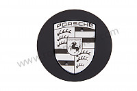 P258601 - Kit emblema di ruota per cerchione fuchs originale 17 - 18 -19 pollici nero per Porsche Cayman / 987C2 • 2012 • Cayman s 3.4 • Cambio pdk