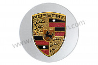 P258602 - Emblem-radkappensatz für original-fuchsfelge 17 - 18 -19 zoll silbern für Porsche 996 Turbo / 996T / 911 Turbo / GT2 • 2004 • 996 turbo • Cabrio • Automatikgetriebe