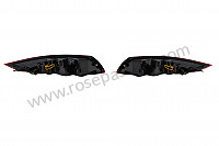 P261754 - Kit clignotant arrière rouge et noir à LED la paire pour Porsche 