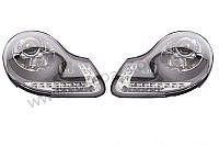 P261757 - Headlight kit with led, black back - pair for Porsche 996 / 911 Carrera • 2001 • 996 carrera 4 • Cabrio • Manual gearbox, 6 speed