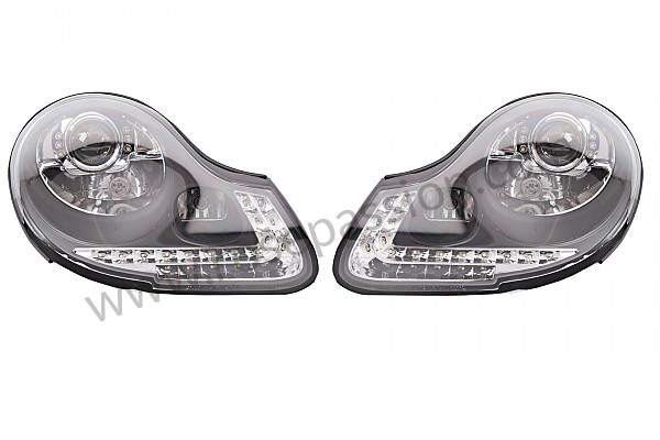 P261757 - Headlight kit with led, black back - pair for Porsche Boxster / 986 • 2004 • Boxster 2.7 • Cabrio • Manual gearbox, 5 speed