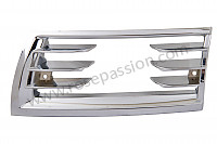 P266676 - Kit antinebbia cromato rotondo / vetro bianco con griglia e supporto per Porsche 912 • 1967 • 912 1.6 • Coupe • Cambio manuale 4 marce