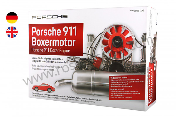 P269042 - 911 motor 1 / 4 schaal (engels e duits) voor Porsche 