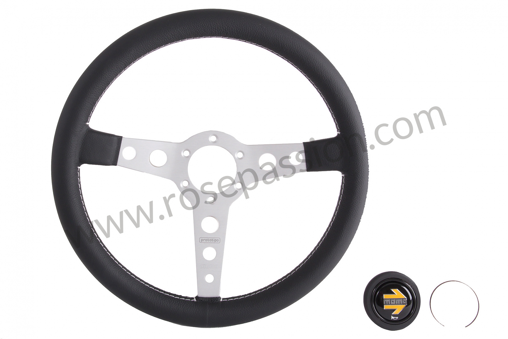 P Black Leather Momo Prototipo Three Spoke Steering Wheel Black Black 350 Mm For Porsche 997 1 911 Carrera 08 997 C2s Coupe Automatic Gearbox