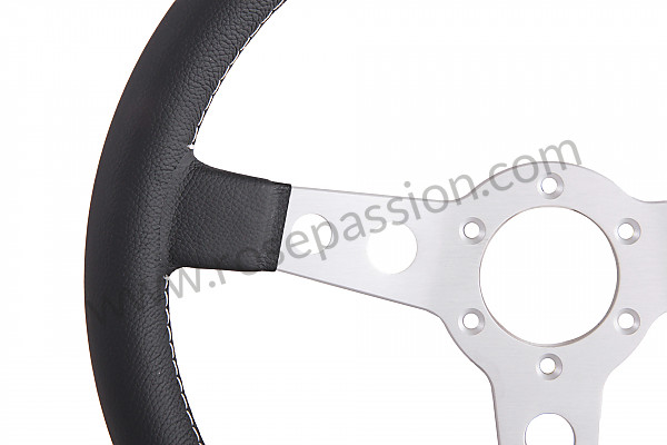 P405166 - BLACK LEATHER MOMO PROTOTIPO THREE-SPOKE STEERING WHEEL for Porsche 911 Classic • 1972 • 2.4t • Coupe • Manual gearbox, 5 speed