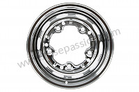 P405172 - PERFORATED DISC WHEEL  CHROME for Porsche 356B T5 • 1959 • 1600 carrera gt (692 / 3) • Coupe b t5 • Manual gearbox, 4 speed
