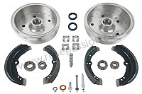 P554736 - FRONT BRAKE DRUM KIT FOR 356 1600 GT 60 MM ( 2 DRUMS + LININGS) for Porsche 356a • 1955 • 1600 s (616 / 2) • Speedster a t1 • Manual gearbox, 4 speed