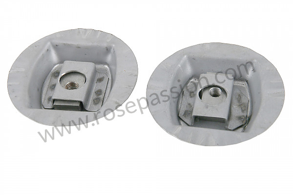 P555845 - SEAT HOLDER ON FRONT FLOOR 356 6-SPEED BOX+C - PAIR (ONE SCREW HOLE) for Porsche 356B T6 • 1961 • 1600 super 90 (616 / 7 t6) • Karmann hardtop coupe b t6 • Manual gearbox, 4 speed