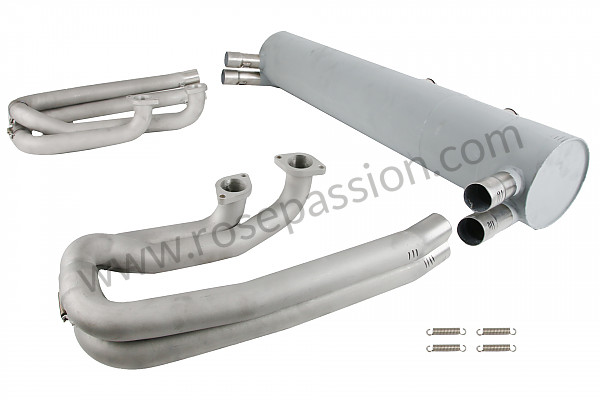 P555856 - EXHAUST SILENCER AND PIPES ROAD VERSION  for Porsche 356C • 1963 • 2000 carrera gs (587 / 1) • Coupe c • Manual gearbox, 4 speed