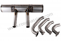 P555857 - EXHAUST SILENCER AND PIPES 356 CARRERA 1500 +1600 SPORTS/ROAD VERSION  for Porsche 356a • 1959 • 1600 carrera gt (692 / 3) • Speedster a t2 • Manual gearbox, 4 speed