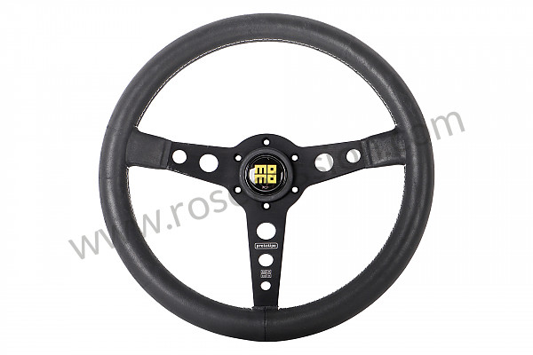 P555975 - STEERING WHEEL MOMO PROTOTIPO HERITAGE 3 SPOKES BRANCHES, BLACK WITH BLACK LEATHER for Porsche 911 Classic • 1970 • 2.2t • Targa • Manual gearbox, 4 speed