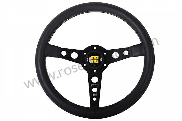 P555975 - STEERING WHEEL MOMO PROTOTIPO HERITAGE 3 SPOKES BRANCHES, BLACK WITH BLACK LEATHER for Porsche 914 • 1974 • 914 / 4 1.8 injection • Manual gearbox, 5 speed