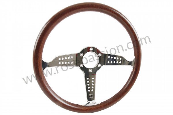 P555979 - STEERING WHEEL GRAND PRIX CHROME / WOOD for Porsche 944 • 1982 • 944 2.5 • Coupe • Manual gearbox, 5 speed