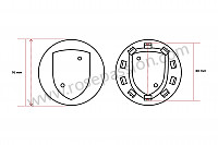 P555985 - WHEEL EMBLEM KIT FOR ORIGINAL FUCHS RIM 17 - 18 -19 INCH, BLACK AND COLOUR LOGO for Porsche Cayman / 987C2 • 2012 • Cayman s 3.4 • Manual gearbox, 6 speed