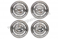 P556003 - RUDGE TYPE WHEEL KIT WITH CENTRAL NUT (FOUR 15 X 5.5 WHEELS + ADAPTERS) for Porsche 356a • 1956 • 1500 carrera gs (547 / 1) • Speedster a t1 • Manual gearbox, 4 speed