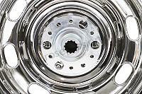 P556003 - RUDGE TYPE WHEEL KIT WITH CENTRAL NUT (FOUR 15 X 5.5 WHEELS + ADAPTERS) for Porsche 356a • 1958 • 1500 carrera gt (692 / 0) • Speedster a t2 • Manual gearbox, 4 speed