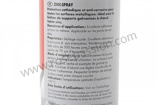 P557403 - AEROSOL CAN ZINC SPRAY / PRIMARY FOR WELDS for Porsche Cayenne / 955 / 9PA • 2004 • Cayenne v6 • Manual gearbox, 6 speed