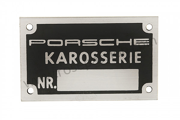 P558939 - IDENTIFICATION PLATE  for Porsche 356a • 1958 • 1600 (616 / 1 t2) • Coupe a t2 • Manual gearbox, 4 speed