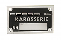 P558939 - IDENTIFICATION PLATE  for Porsche 356B T5 • 1961 • 1600 super 90 (616 / 7 t5) • Karmann hardtop coupe b t5 • Manual gearbox, 4 speed