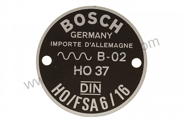 P558940 - PLACA DE BUZINA 6/16 para Porsche 356 pré-a • 1954 • 1300 a (506 / 1) • Coupe pré a • Caixa manual 4 velocidades