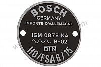 P558941 - PLACA DE BUZINA 6/15 para Porsche 356B T5 • 1960 • 1600 (616 / 1 t5) • Karmann hardtop coupe b t5 • Caixa manual 4 velocidades